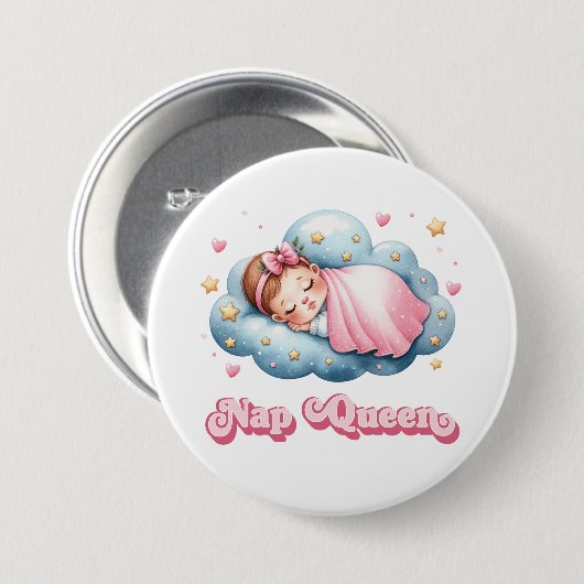 Nickerchen Queen Button (Vorne & Hinten)