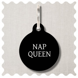 Nickerchen Queen Custom Hund Round Pet Tag Haustiermarke