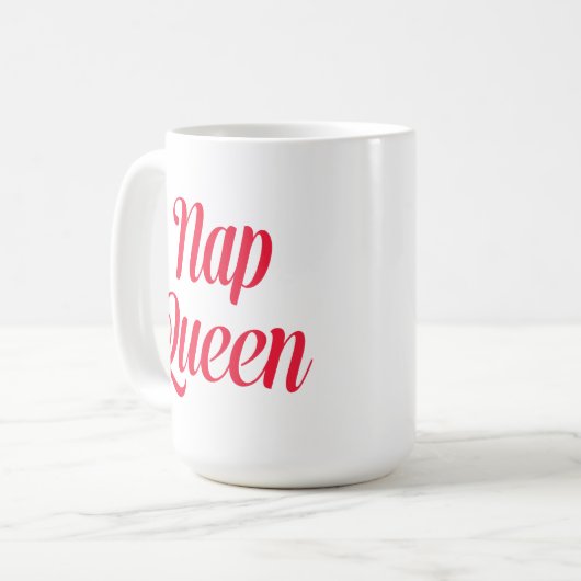 Nickerchen Queen Pink Cherry Red Kaffeetasse (Vorderseite Links)