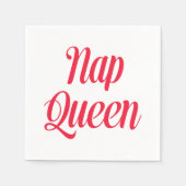 Nickerchen Queen Pink Cherry Red Serviette (Vorderseite)