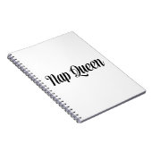 Nickerchen Queen Typografie Notizblock (Rechte Seite)