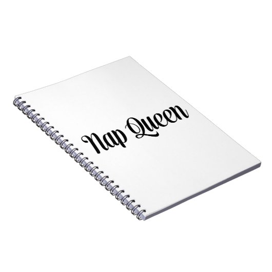 Nickerchen Queen Typografie Notizblock (Rechte Seite)