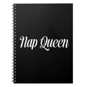 Nickerchen Queen Typografie Notizblock