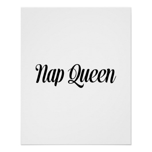 Nickerchen Queen Typografie Poster (Vorderseite)