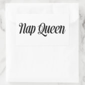 Nickerchen Queen Typografie Rechteckiger Aufkleber (Tasche)