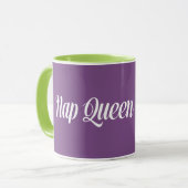 Nickerchen Queen Typografie Tasse (Vorderseite Links)