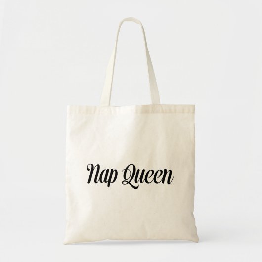Nickerchen Queen Typografie Tragetasche (Vorne)