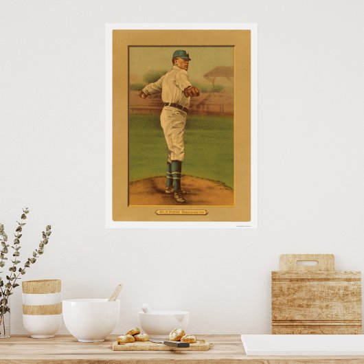 Nickerchen Rucker Dodgers Baseball 1911 Poster (Küche)