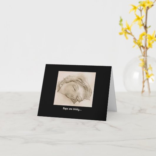 Nickerchen sind Tricky-Graphit zeichnend Karte (Gelbe Blume)