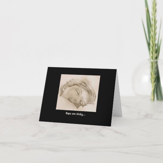 Nickerchen sind Tricky-Graphit zeichnend Karte (Vorderseite)