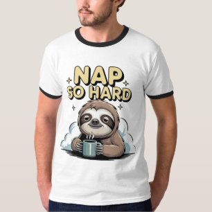Nickerchen so hart Schlampe mit Kaffee abgeschiede T-Shirt