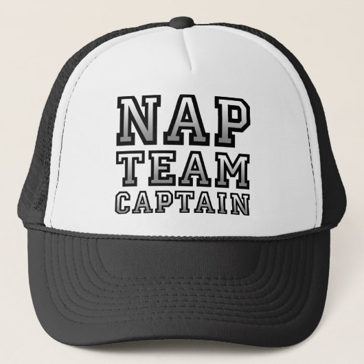 Nickerchen Team Kapitän Funny Ball Cap Hat Truckerkappe (Vorderseite)