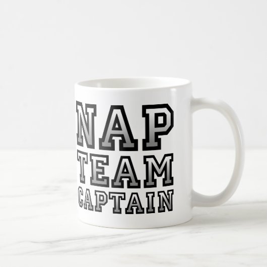 Nickerchen-Team-Kapitän Funny Mug Travel Mug Kaffeetasse (Rechts)