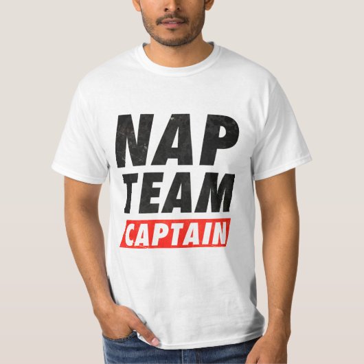 Nickerchen-Team-Kapitän T-Shirt (Vorderseite)