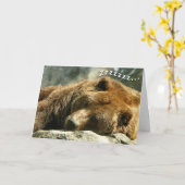 Nickerchen Time Bear Karte (Gelbe Blume)