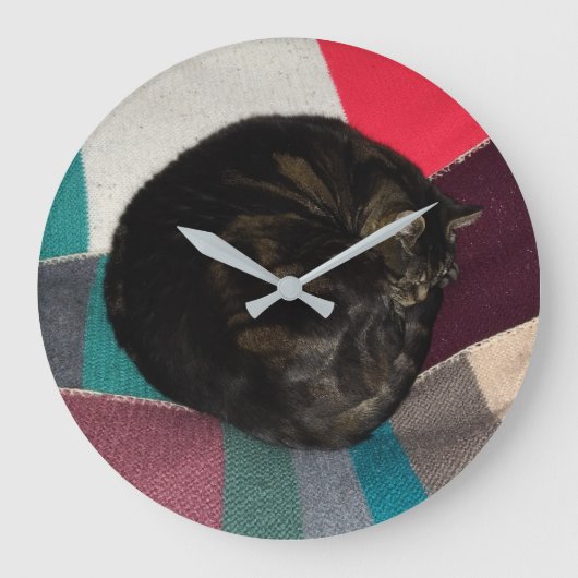 Nickerchen Time Dave Acrylmauer Große Wanduhr (Vorderseite)