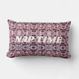 Nickerchen Time Pastel Pink Silky Muster Elegant Lendenkissen