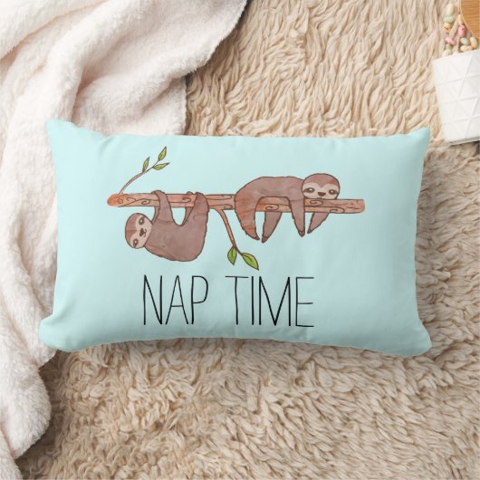 Nickerchen Time Sleepy Lazy Sloth Zeichnend Kissen (Decke)