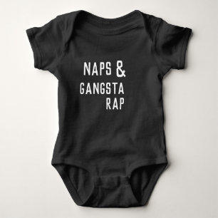 Nickerchen u. Gangsta Rap-Bodysuit Baby Strampler