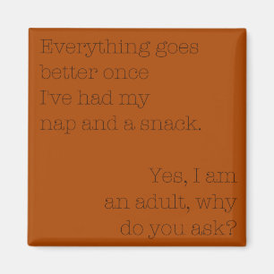 Nickerchen und ein Imbiss-Magnet Magnet