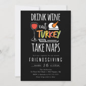 Nickerchen und Nibbles Friendsgiving Einladung (Vorderseite)