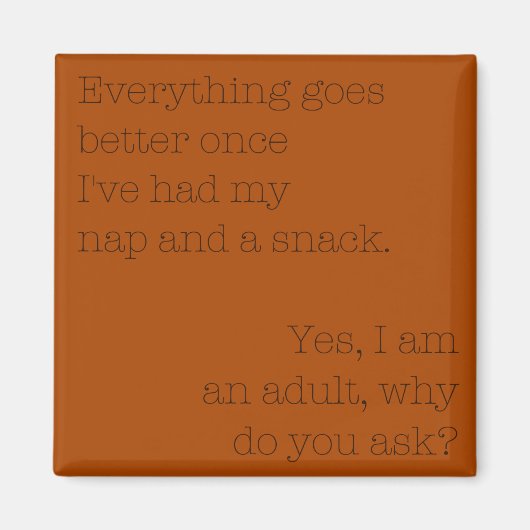 Nickerchen und Snack Magnet (Vorne)