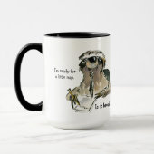 Nickerchen-Zeit-faule Bürosloth-Kaffee-Tasse Tasse (Links)
