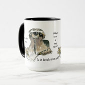 Nickerchen-Zeit-faule Bürosloth-Kaffee-Tasse Tasse (Vorderseite Links)