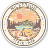 Nickerson Staat Park Massachusetts Abzeichen Aufkleber (Vorderseite)