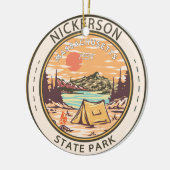 Nickerson Staat Park Massachusetts Abzeichen Keramik Ornament (Links)