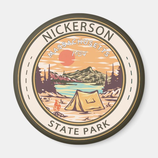Nickerson Staat Park Massachusetts Abzeichen Magnet (Vorne)