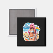 Nicki Minaj Beach Sticker Magnet (Vorderseite/Rückseite)