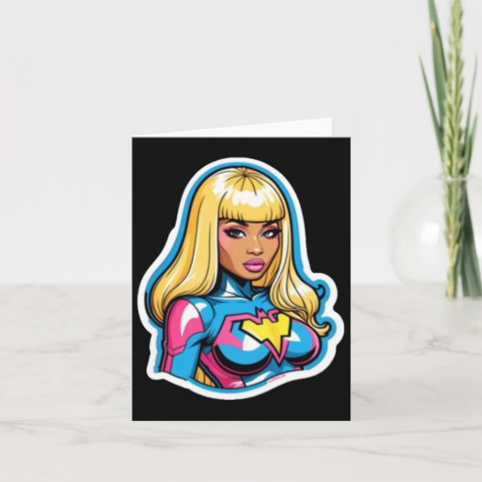 Nicki Minaj Superhero Sticker Karte (Vorderseite)