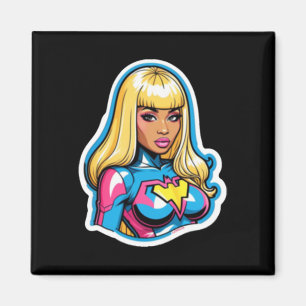 Nicki Minaj Superhero Sticker Magnet