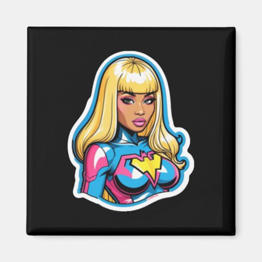 Nicki Minaj Superhero Sticker Magnet (Vorne)