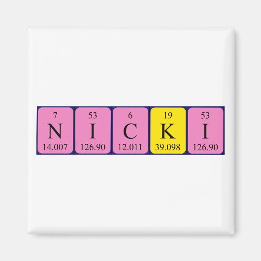 Nicki-Periodenmagnet Magnet (Vorne)