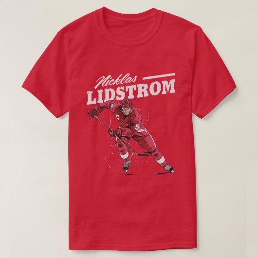 Nicklas Lidstrom Retro T-Shirt (Design vorne)