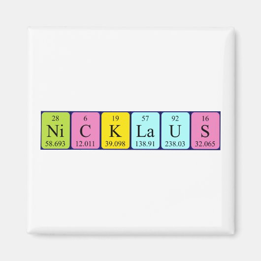 Nicklaus Periodenmagnet Magnet (Vorne)