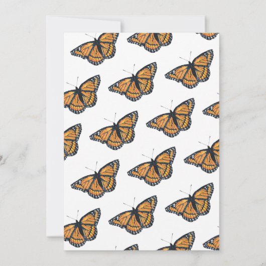 Nickname Meet Baby Butterflies Birth Ankündigung (Rückseite)