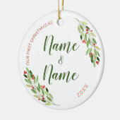 Nicknames First Christmas Keramik Ornament (Links)