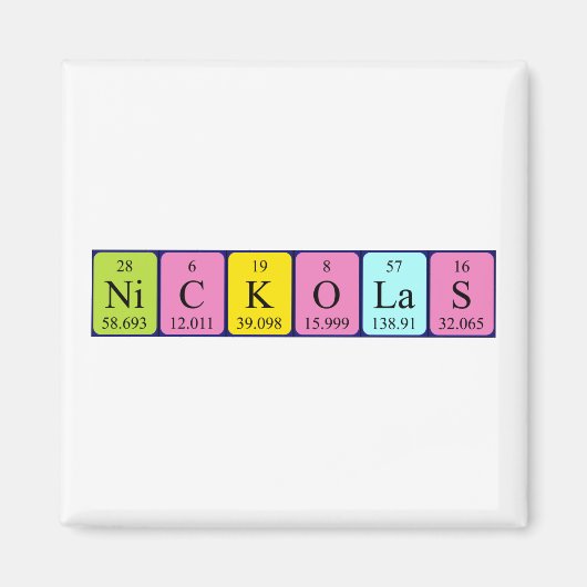 Nickolas Periodenmagnet Magnet (Vorne)