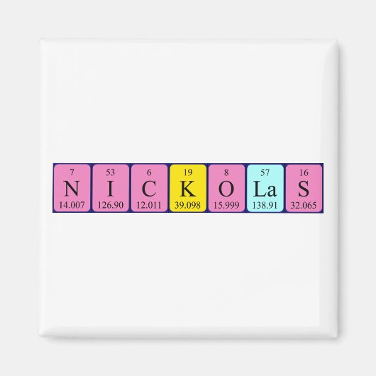 Nickolas Periodenmagnet Magnet (Vorne)