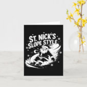 Nicks Slogans Weihnachten Snowboarden Santa Sno Karte (Gelbe Blume)