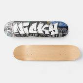 Nicky Graffiti Custom Personalisiert Cool Skateboa Skateboard (Horizontal)