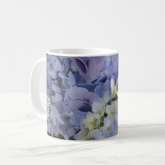 Nicky Hydrangeas Tasse #2 mit individualisierbarem (Vorderseite Links)