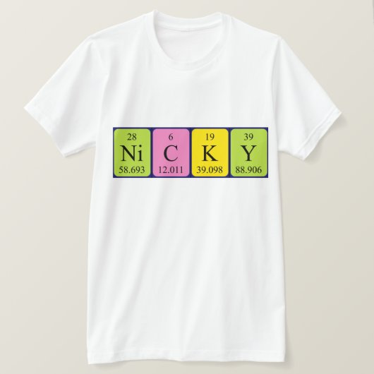 Nicky Periodenname Shirt (Design vorne)