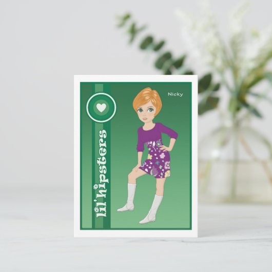 Nicky Postkarte (Stehend Vorderseite)