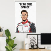 Nico Hülkenberg Racing Vector – Be the Game Change Poster (Heimbüro)