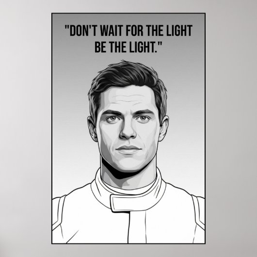 Nico Hülkenberg Racing Vector – Be the Light Poster (Vorne)