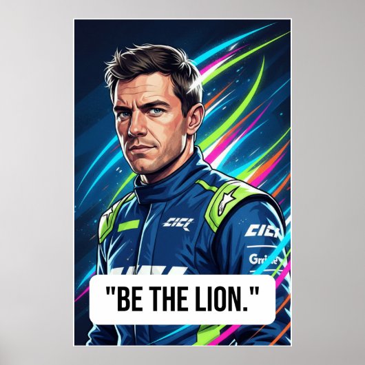 Nico Hülkenberg Racing Vector – Be the Lion Poster (Vorne)